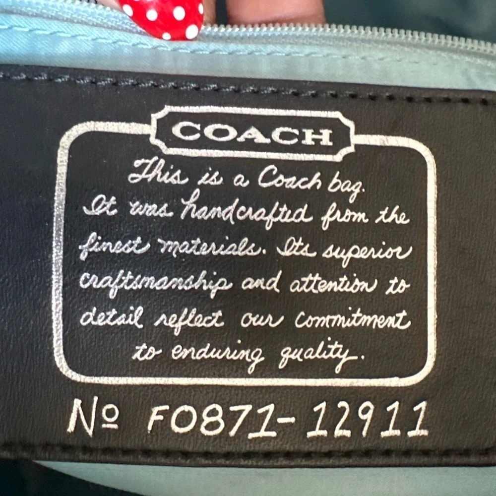 Coach Black Signature Lurex Studded Tote Shoulder bag